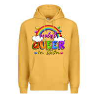 Mustard Coolest queer in town Premium Hoodie - FaDigitalArtStudio