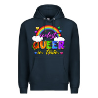 Navy Coolest queer in town Premium Hoodie - FaDigitalArtStudio