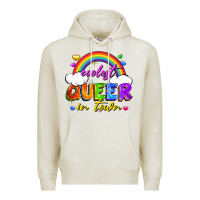 Oatmeal Heather Coolest queer in town Premium Hoodie - FaDigitalArtStudio