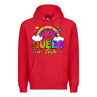 Red Coolest queer in town Premium Hoodie - FaDigitalArtStudio