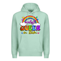 Seafoam Coolest queer in town Premium Hoodie - FaDigitalArtStudio