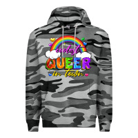 Slate Camo Coolest queer in town Premium Hoodie - FaDigitalArtStudio