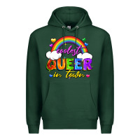 Sports Green Coolest queer in town Premium Hoodie - FaDigitalArtStudio