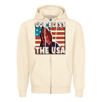Sandshell God Bless the USA Zipper Hoodie - FaDigitalArtStudio