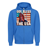True Royal God Bless the USA Zipper Hoodie - FaDigitalArtStudio