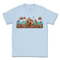 Dusty Blue floral cockapoo Classic Tee - Jasminsmagicworld