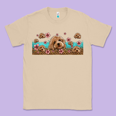 Floral Cockapoo Classic Tee Designed By Jasminsmagicworld