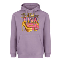 Lavender birthday diva pink and gold glitter Heavyweight Hoodie - LillyAllenDesigns