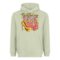 Matcha birthday diva pink and gold glitter Heavyweight Hoodie - LillyAllenDesigns