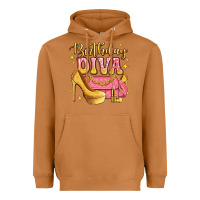 Meerkat birthday diva pink and gold glitter Heavyweight Hoodie - LillyAllenDesigns