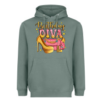 Sage birthday diva pink and gold glitter Heavyweight Hoodie - LillyAllenDesigns