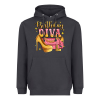 Smoke birthday diva pink and gold glitter Heavyweight Hoodie - LillyAllenDesigns