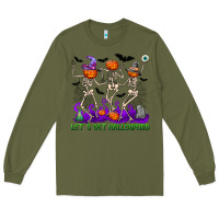 Army Green Let's get halloweird Long Sleeve Tee - NancyCooperArtShop