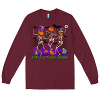 Burgundy Let's get halloweird Long Sleeve Tee - NancyCooperArtShop