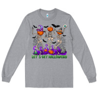 Heather Grey Let's get halloweird Long Sleeve Tee - NancyCooperArtShop