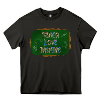 Teach Love Inspire Chalkboard Heavy Core Tee | Teevron