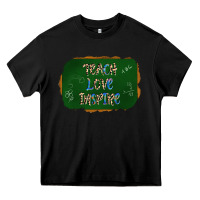 Black teach love inspire chalkboard Heavy Core Tee - AdoDesignShop