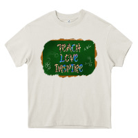 Cream teach love inspire chalkboard Heavy Core Tee - AdoDesignShop