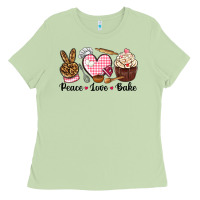 Matcha peace love bake Ladies Tee - NancyCooperArtShop