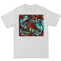 Dove Grey floral american football  helmet Premium Tee - NancyCooperArtShop