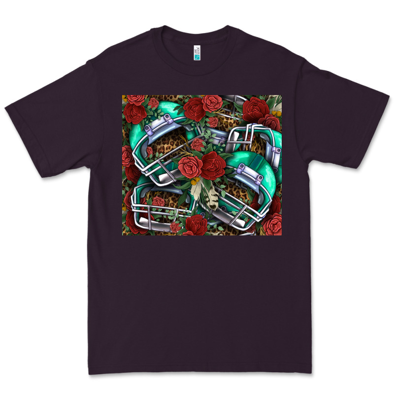 Floral American Football  Helmet Premium Tee by NancyCooperArtShop | Teevron