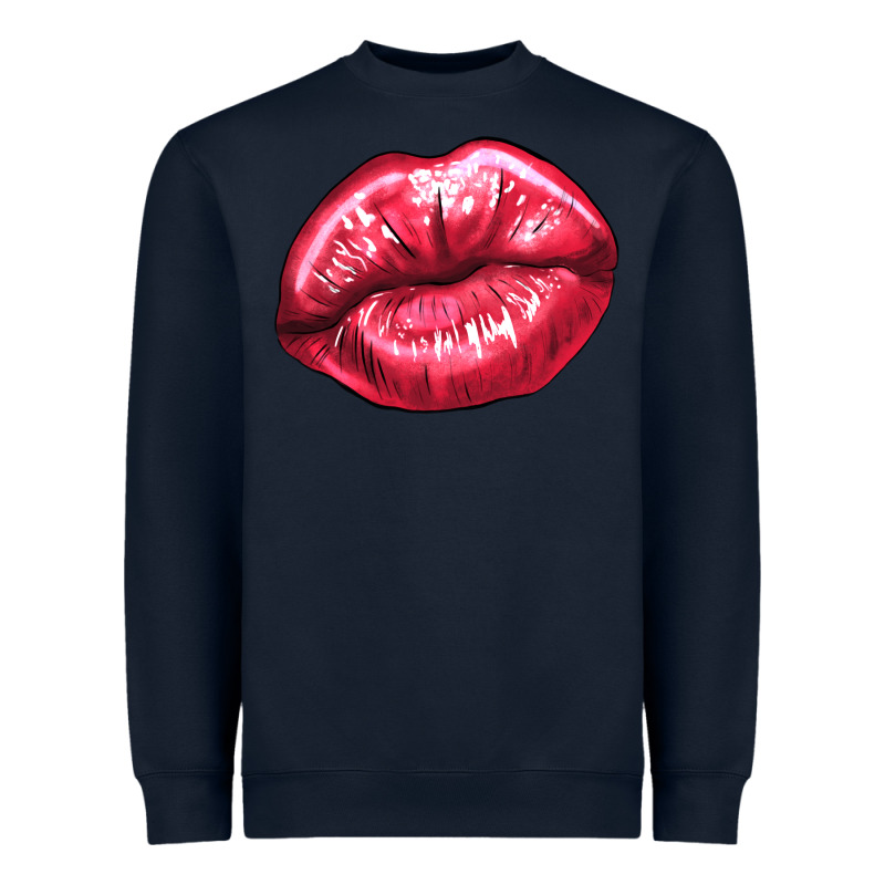 Lip Mark Valentine's Day Heavyweight Sweatshirt by HowdyJamesFarm | Teevron