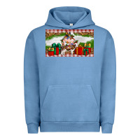 Pigment Pebble Blue Stocked christmas farm Urban Hoodie - Artiststas