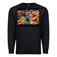 Black Western 4th Of July Sheep Premium Sweatshirt - LillyAllenDesigns