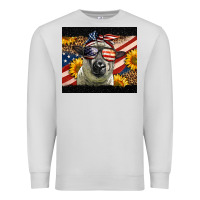 Dove Grey Western 4th Of July Sheep Premium Sweatshirt - LillyAllenDesigns