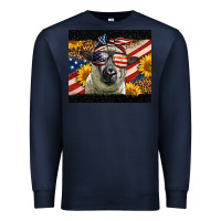 Navy Western 4th Of July Sheep Premium Sweatshirt - LillyAllenDesigns
