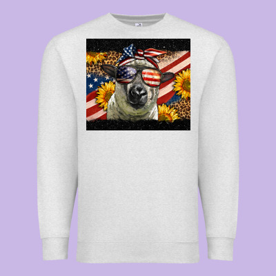 Western 4th Of July Sheep Premium Sweatshirt Designed By Lillyallendesigns
