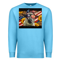 Ocean Blue Western 4th Of July Sheep Premium Sweatshirt - LillyAllenDesigns