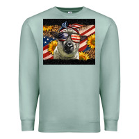 Seafoam Western 4th Of July Sheep Premium Sweatshirt - LillyAllenDesigns