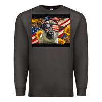 Smoke Western 4th Of July Sheep Premium Sweatshirt - LillyAllenDesigns
