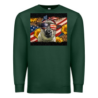 Sports Green Western 4th Of July Sheep Premium Sweatshirt - LillyAllenDesigns