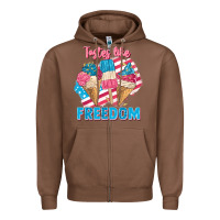 Chestnut Tastes like freedom 4th of July Zipper Hoodie - FaDigitalArtStudio