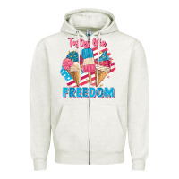 Oatmeal Heather Tastes like freedom 4th of July Zipper Hoodie - FaDigitalArtStudio