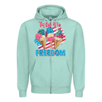 Seafoam Tastes like freedom 4th of July Zipper Hoodie - FaDigitalArtStudio