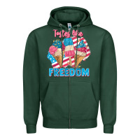 Sports Green Tastes like freedom 4th of July Zipper Hoodie - FaDigitalArtStudio