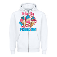 White Tastes like freedom 4th of July Zipper Hoodie - FaDigitalArtStudio
