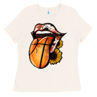Bone Basketball Tongue Ladies Tee - Jasminsmagicworld