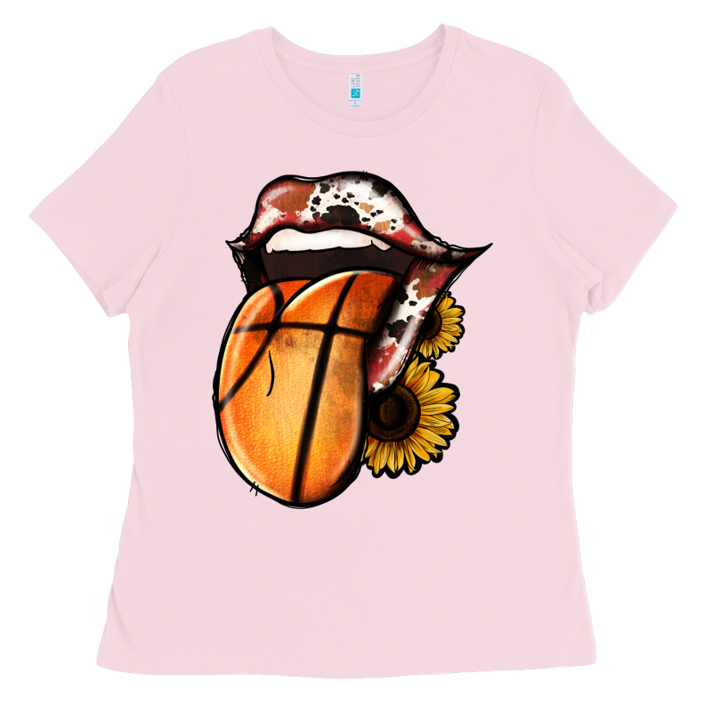 Basketball Tongue Ladies Tee by Jasminsmagicworld | Teevron