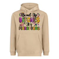 Mushroom bead up bitches it s mardi gras Heavyweight Hoodie - LillyAllenDesigns