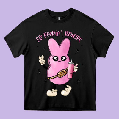 So Peepin Boujee Stanley  Belt Bag Inspired Heavy Core Tee Designed By Maliassmallbusiness