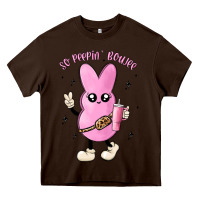 Chocolate Brown so peepin boujee stanley  belt bag inspired Heavy Core Tee - MaliasSmallBusiness
