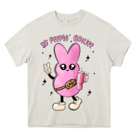 Cream so peepin boujee stanley  belt bag inspired Heavy Core Tee - MaliasSmallBusiness