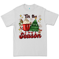 Dove Grey 'tis the season with christmas tree and hot cocoa Premium Tee - MaliasSmallBusiness