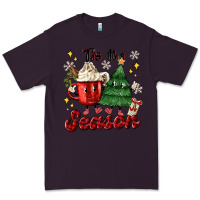 Plum 'tis the season with christmas tree and hot cocoa Premium Tee - MaliasSmallBusiness
