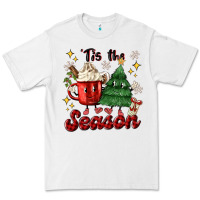 White 'tis the season with christmas tree and hot cocoa Premium Tee - MaliasSmallBusiness