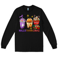 Black hallothanksmas coffee cups Long Sleeve Tee - texasbilliewilder